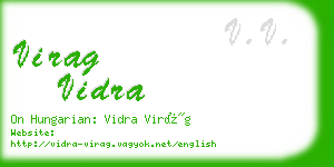 virag vidra business card